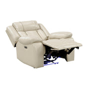 8457BEG-1PW Power Reclining Chair with LED and Charging Ports - 8457BEG-1PW