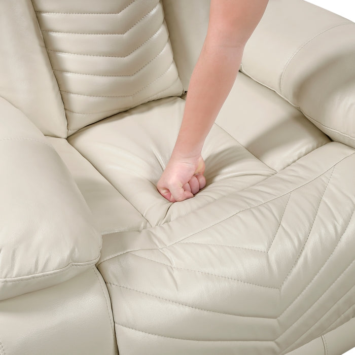 8457BEG-1PW Power Reclining Chair with LED and Charging Ports - 8457BEG-1PW