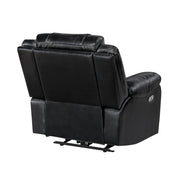 8457BLK-1PW Power Reclining Chair with LED and Charging Ports - 8457BLK-1PW