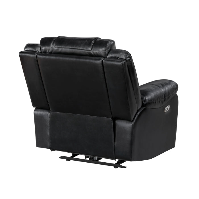 8457BLK-1PW Power Reclining Chair with LED and Charging Ports - 8457BLK-1PW
