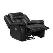 8457BLK-1PW Power Reclining Chair with LED and Charging Ports - 8457BLK-1PW
