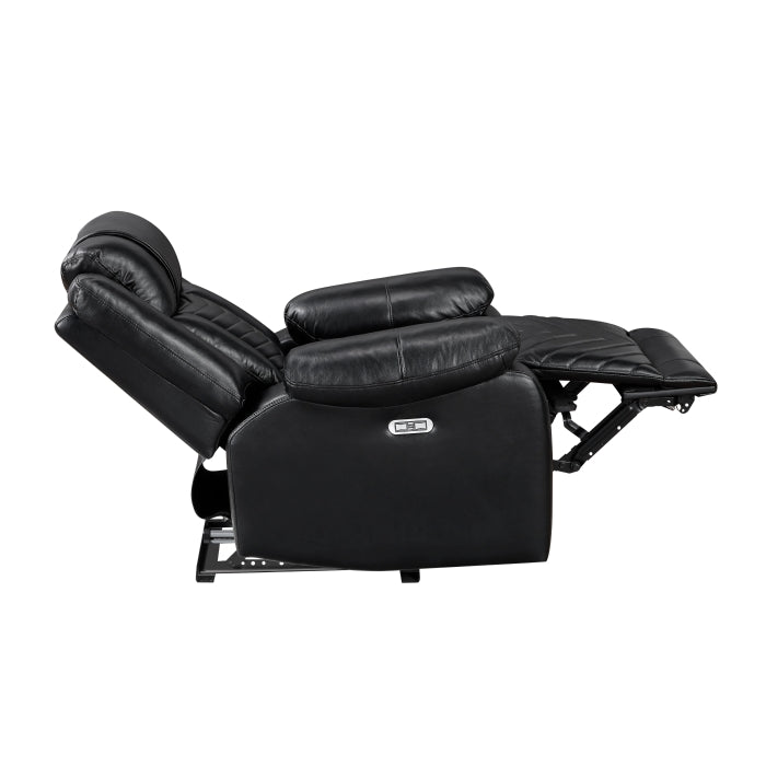 8457BLK-1PW Power Reclining Chair with LED and Charging Ports - 8457BLK-1PW