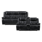 8457BLK*2PW 2pc Set: Sofa, Love (Power) - 8457BLK*2PW
