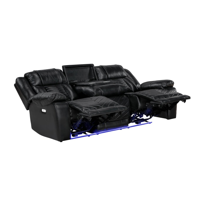 8457BLK*2PW 2pc Set: Sofa, Love (Power) - 8457BLK*2PW