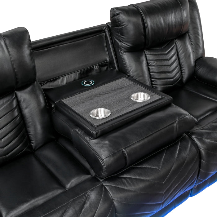 8457BLK*2PW 2pc Set: Sofa, Love (Power) - 8457BLK*2PW