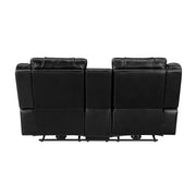 8457BLK-2PW Power Double Reclining Love Seat with Center Console, Wireless Speakers, LED and Charging Ports - 8457BLK-2PW