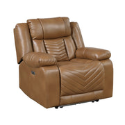8457BRW-1PW Power Reclining Chair with LED and Charging Ports - 8457BRW-1PW