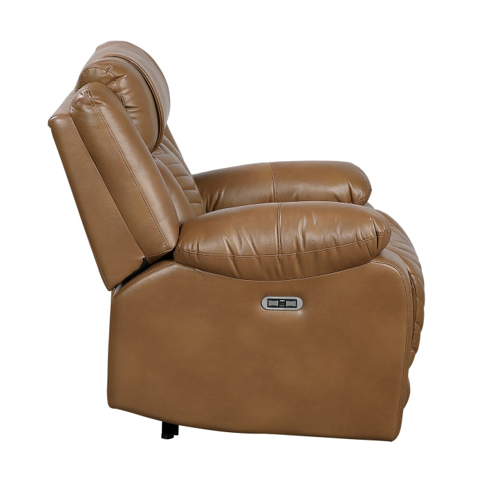 8457BRW-1PW Power Reclining Chair with LED and Charging Ports - 8457BRW-1PW