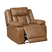 8457BRW-1PW Power Reclining Chair with LED and Charging Ports - 8457BRW-1PW