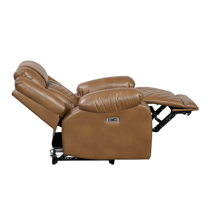 8457BRW-1PW Power Reclining Chair with LED and Charging Ports - 8457BRW-1PW