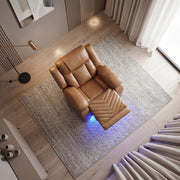 8457BRW-1PW Power Reclining Chair with LED and Charging Ports - 8457BRW-1PW