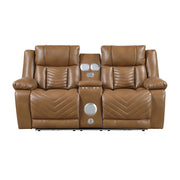 8457BRW*2PW 2pc Set: Sofa, Love (Power) - 8457BRW*2PW