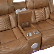 8457BRW*2PW 2pc Set: Sofa, Love (Power) - 8457BRW*2PW