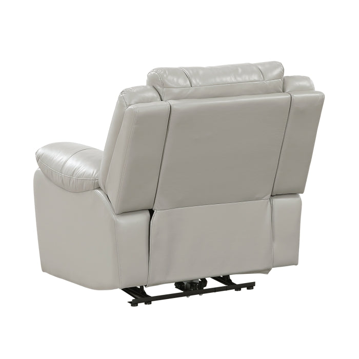 8457GRY-1PW Power Reclining Chair with LED and Charging Ports - 8457GRY-1PW