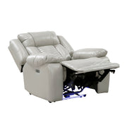 8457GRY-1PW Power Reclining Chair with LED and Charging Ports - 8457GRY-1PW