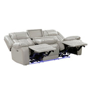 8457GRY*2PW 2pc Set: Sofa, Love (Power) - 8457GRY*2PW