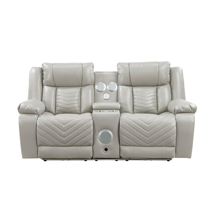 8457GRY*2PW 2pc Set: Sofa, Love (Power) - 8457GRY*2PW
