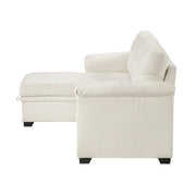8477BEG*SC (3)2-Piece Reversible Sectional with Pull-out Bed, Reversible Chaise and Hidden Storage - 8477BEG*SC