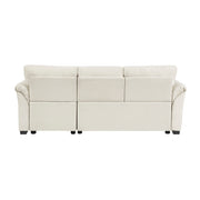 8477BEG*SC (3)2-Piece Reversible Sectional with Pull-out Bed, Reversible Chaise and Hidden Storage - 8477BEG*SC