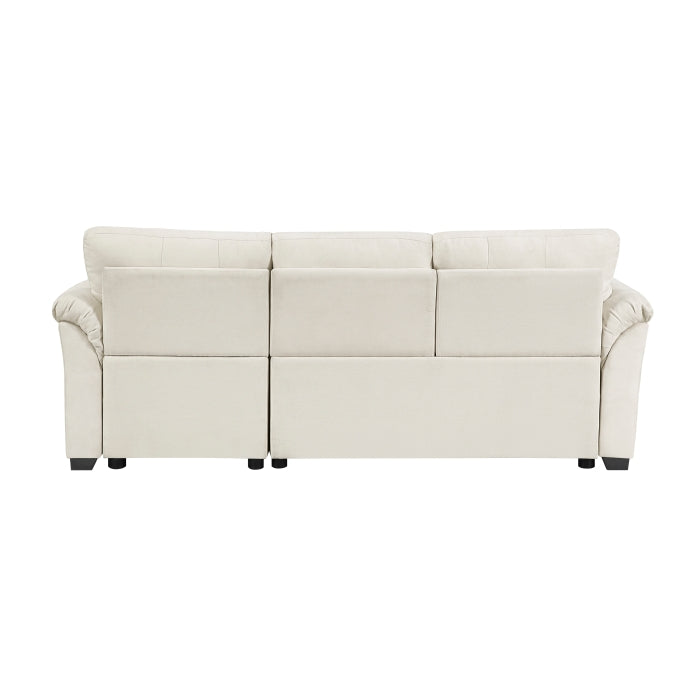 8477BEG*SC (3)2-Piece Reversible Sectional with Pull-out Bed, Reversible Chaise and Hidden Storage - 8477BEG*SC