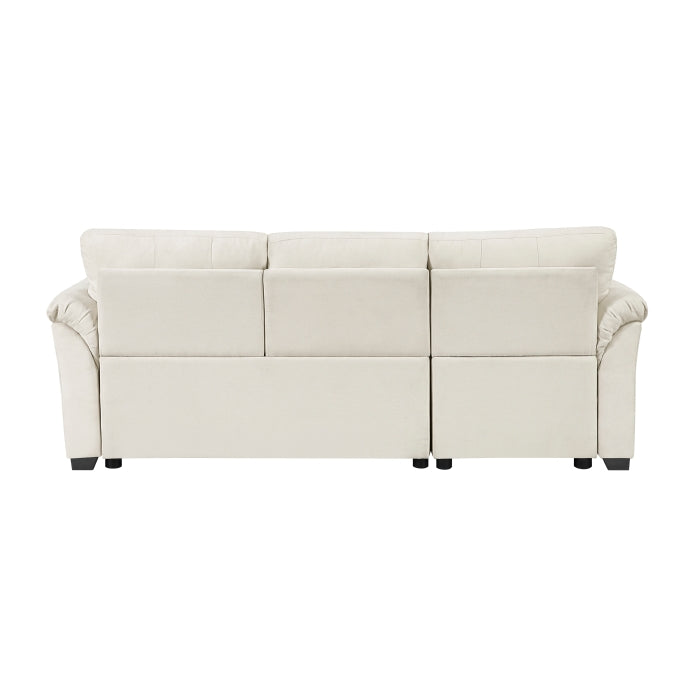 8477BEG*SC (3)2-Piece Reversible Sectional with Pull-out Bed, Reversible Chaise and Hidden Storage - 8477BEG*SC