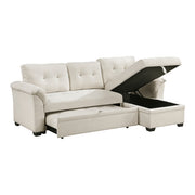 8477BEG*SC (3)2-Piece Reversible Sectional with Pull-out Bed, Reversible Chaise and Hidden Storage - 8477BEG*SC