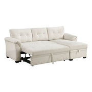 8477BEG*SC (3)2-Piece Reversible Sectional with Pull-out Bed, Reversible Chaise and Hidden Storage - 8477BEG*SC