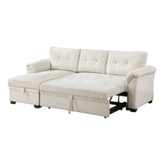 8477BEG*SC (3)2-Piece Reversible Sectional with Pull-out Bed, Reversible Chaise and Hidden Storage - 8477BEG*SC