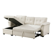 8477BEG*SC (3)2-Piece Reversible Sectional with Pull-out Bed, Reversible Chaise and Hidden Storage - 8477BEG*SC