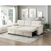 8477BEG*SC (3)2-Piece Reversible Sectional with Pull-out Bed, Reversible Chaise and Hidden Storage - 8477BEG*SC