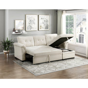 8477BEG*SC (3)2-Piece Reversible Sectional with Pull-out Bed, Reversible Chaise and Hidden Storage - 8477BEG*SC