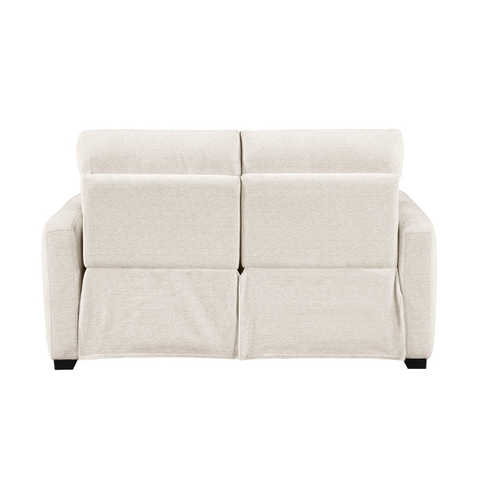 8479BEG-2PW Power Double Reclining Love Seat with USB Charging Ports - 8479BEG-2PW