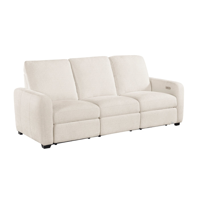 8479BEG-3PW Power Double Reclining Sofa with USB Charging Ports - 8479BEG-3PW