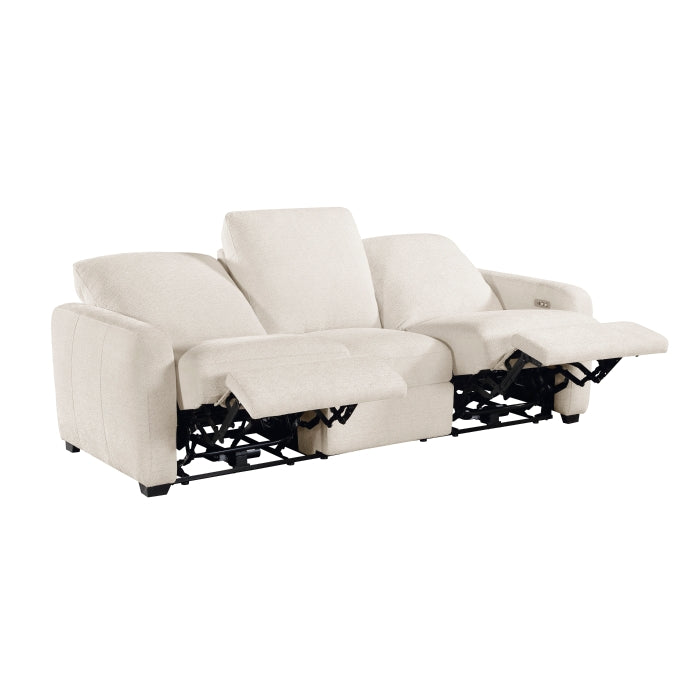 8479BEG-3PW Power Double Reclining Sofa with USB Charging Ports - 8479BEG-3PW