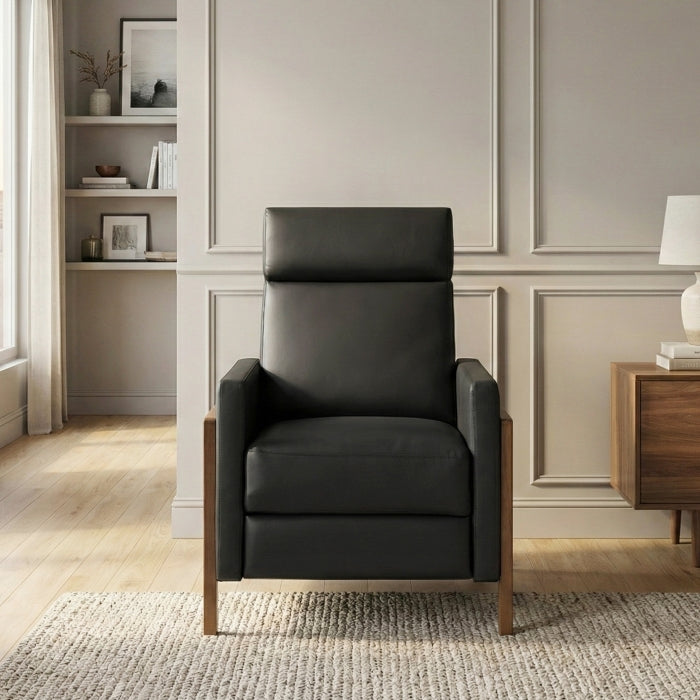 8489BLK-1PB Push Back Reclining Chair - 8489BLK-1PB