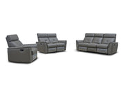 8501 Dark Grey Manual Recliner Set - Gate FurnitureLiving Room Set