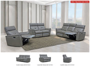 8501 Dark Grey Manual Recliner Set - Gate FurnitureLiving Room Set