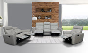 8501 Light Grey W/Manual Recliners Set - Gate FurnitureLiving Room Set