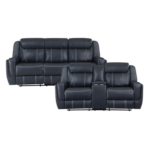8516BU*2 2pc Set: Sofa, Love - 8516BU*2