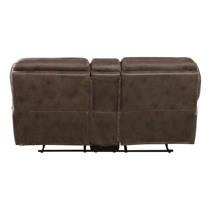 8517BRW*2 2pc Set: Sofa, Love - 8517BRW*2