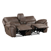 8517BRW*2 2pc Set: Sofa, Love - 8517BRW*2