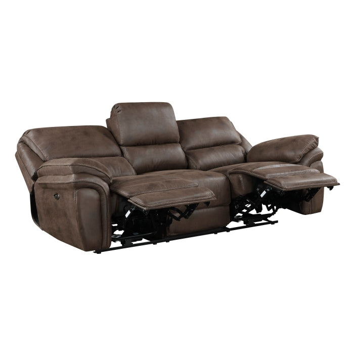8517BRW*2PW 2pc Set: Sofa, Love (Power) - 8517BRW*2PW