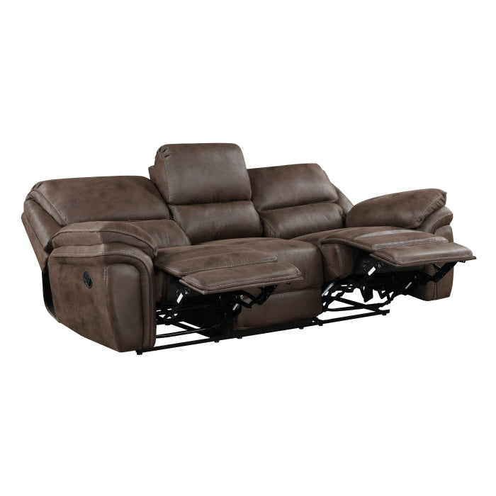 8517BRW-3 Double Reclining Sofa - 8517BRW-3
