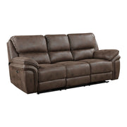 8517BRW-3PW Power Double Reclining Sofa - 8517BRW-3PW