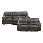 8517GRY*2 2pc Set: Sofa, Love - 8517GRY*2