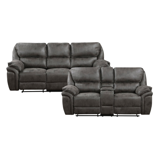 8517GRY*2 2pc Set: Sofa, Love - 8517GRY*2