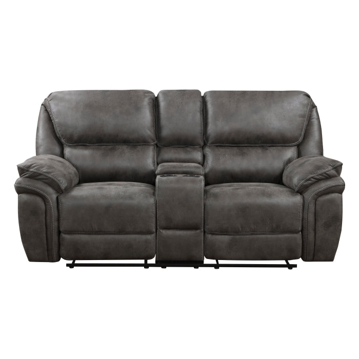 8517GRY*2 2pc Set: Sofa, Love - 8517GRY*2