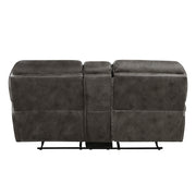 8517GRY-2 Double Reclining Love Seat with Center Console - 8517GRY-2