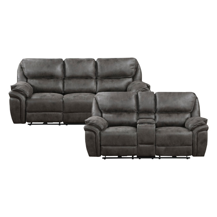 8517GRY*2PW 2pc Set: Sofa, Love (Power) - 8517GRY*2PW