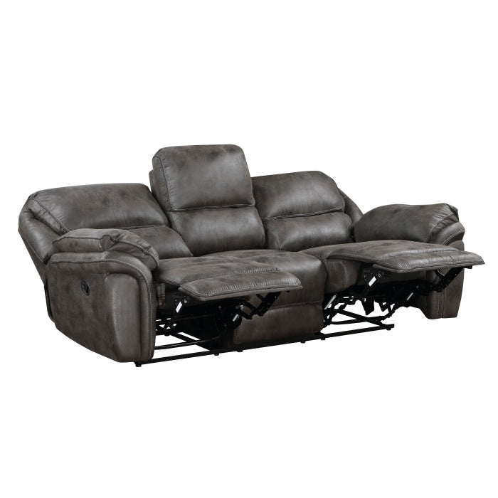 8517GRY-3 Double Reclining Sofa - 8517GRY-3